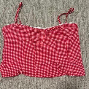 Motel Rocks USA Red Gingham Top M